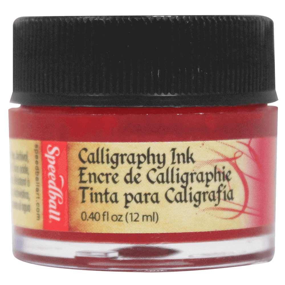 Tinta Para Caligrafia 12ml Speedball 3101 Vermelho Escarlate
